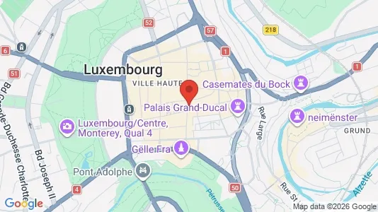 Office spaces for rent i Luxembourg - kort over placeringen