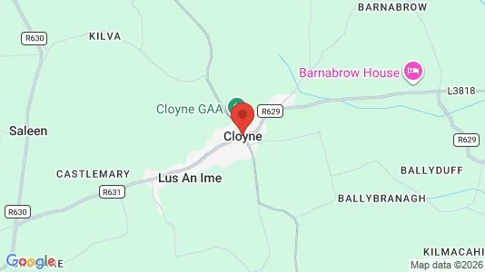 Commercial properties for rent i Cloyne - kort over placeringen