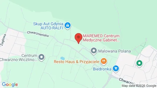 Kantorruimte te huur i Gdynia - kort over placeringen