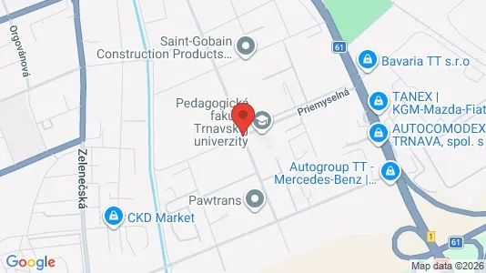 Commercial properties for rent i Trnava - kort over placeringen