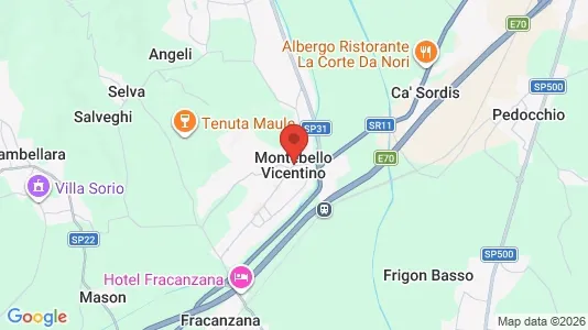Shops for rent i Montebello Vicentino - kort over placeringen
