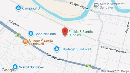 Warehouses for rent i Sundsvall - kort over placeringen