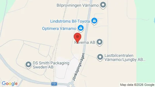 Lagerlokaler för uthyrning i Värnamo – Foto från Google Street View