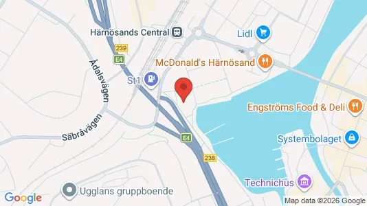 Lokaler til leje i Härnösand - kort over placeringen