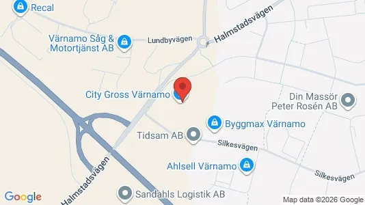 Gewerbeflächen zur Miete i Värnamo - kort over placeringen