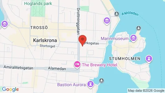 Commercial properties for rent i Karlskrona - kort over placeringen