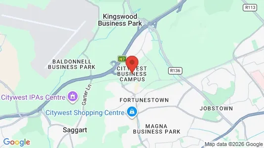 Industrial properties for rent i Citywest - kort over placeringen