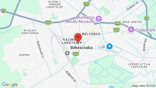 Commercial properties for sale i Békéscsabai - kort over placeringen