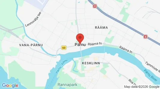 Office spaces for rent i Pärnu - kort over placeringen