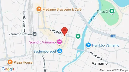 Commercial properties for rent i Värnamo - kort over placeringen