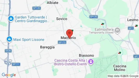 Warehouses for rent i Macherio - kort over placeringen
