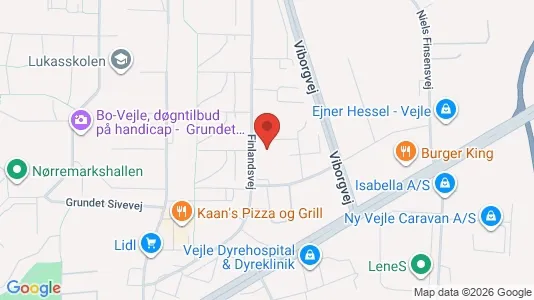 Varastot Vuokrattavana i Vejle - kort over placeringen