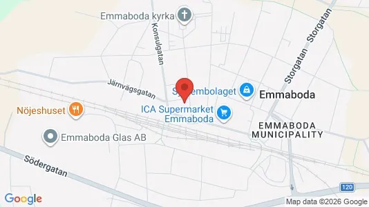 Commercial properties for sale i Emmaboda - kort over placeringen