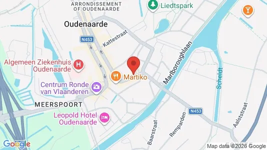 Lokaler til leje i Oudenaarde - kort over placeringen