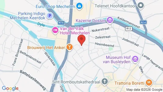 Office spaces for rent i Mechelen - kort over placeringen