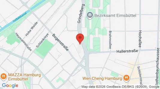 Office spaces for rent i Hamburg Eimsbuttel - kort over placeringen