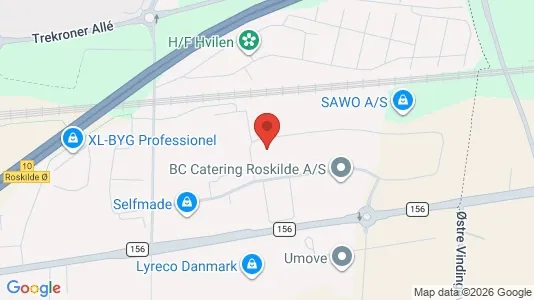 Commercial properties for rent i Roskilde - kort over placeringen