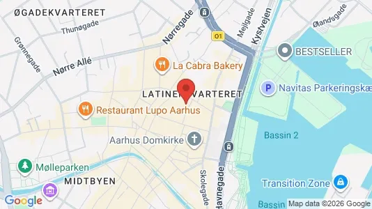 Office spaces for rent i Aarhus C - kort over placeringen
