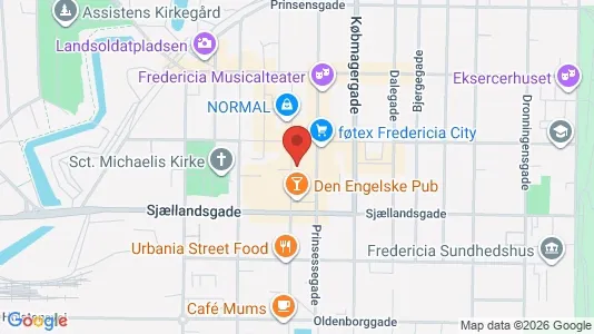 Büros zur Miete i Fredericia - kort over placeringen