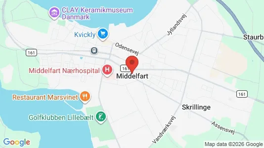 Ladenlokale zur Miete i Middelfart – Foto von Google Street View