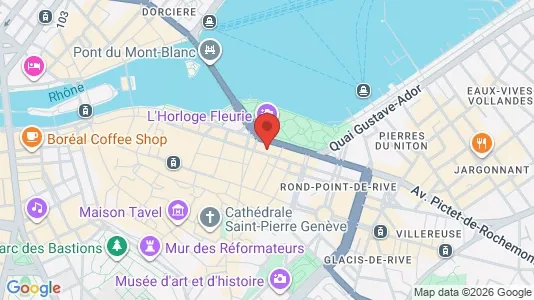 Kontorlokaler til leje i Geneve Centrum - kort over placeringen