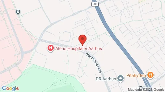 Toimistotilat Vuokrattavana i Aarhus N - kort over placeringen