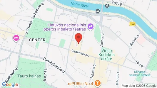 Office spaces for rent i Vilnius Senamiestis - kort over placeringen