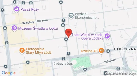 Lokale biurowe Do wynajęcia i Łódź - kort over placeringen