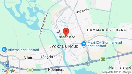 Ladenlokale zur Miete i Kristianstad - kort over placeringen