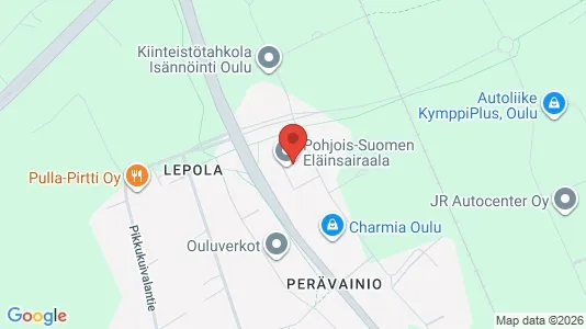 Kantorruimte te huur i Oulu - kort over placeringen