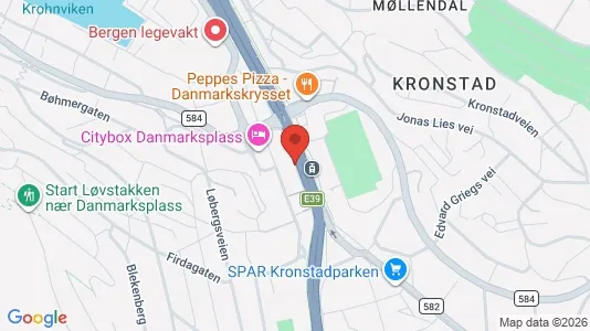 Office spaces for rent i Bergen Årstad - kort over placeringen