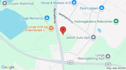 Lagerlokaler til leje i Lynge - kort over placeringen