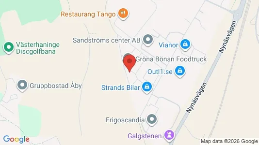 Verkstedhaller til leie i Haninge - kort over placeringen