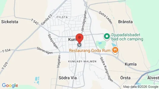 Industrial properties for rent i Kumla - kort over placeringen