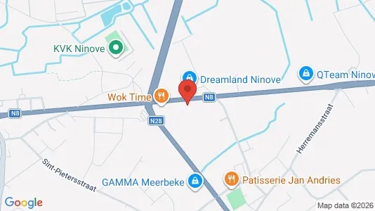 Propiedades comerciales En venta i Ninove - kort over placeringen