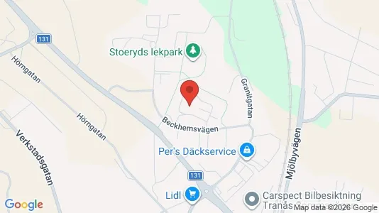 Office spaces for rent i Tranås - kort over placeringen