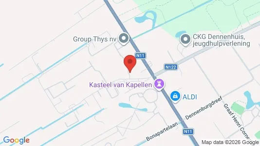 Commercial properties for rent i Kapellen - kort over placeringen