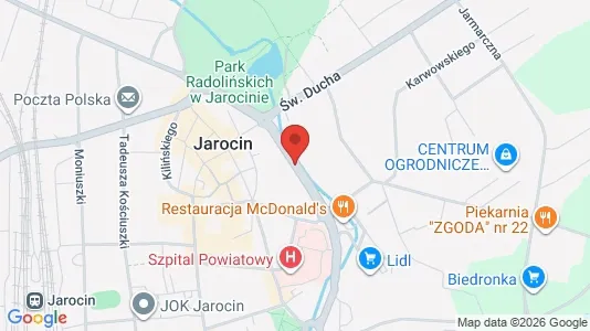 Office spaces for rent i Jarociński - kort over placeringen