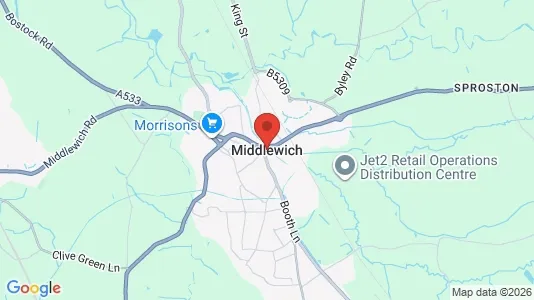 Tiendas En alquiler i Middlewich - Cheshire - Foto de Google Street View