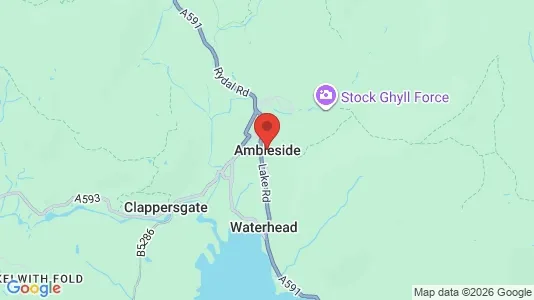 Restaurantlokaler til leje i Ambleside - Cumbria - Foto fra Google Street View