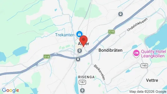 Ladenlokale zur Miete i Asker – Foto von Google Street View