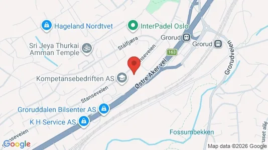 Warehouses for rent i Oslo Grorud - kort over placeringen