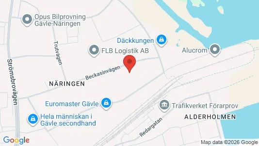 Commercial properties for rent i Gävle - kort over placeringen