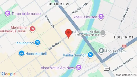 Commercial properties for rent i Turku - kort over placeringen