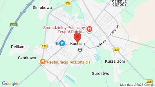 Magazyny Do wynajęcia i Kościański - kort over placeringen