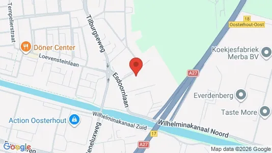 Commercial properties for rent i Oosterhout - kort over placeringen