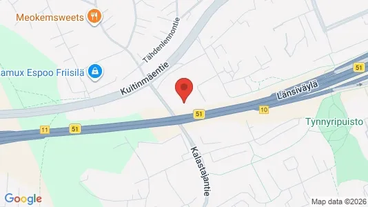 Kantorruimte te huur i Espoo - kort over placeringen