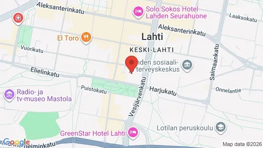 Kontorlokaler til leje i Lahti - kort over placeringen