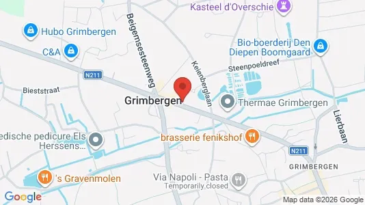 Commercial properties for rent i Grimbergen - kort over placeringen