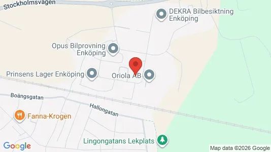 Værkstedslokaler til leje i Enköping - kort over placeringen
